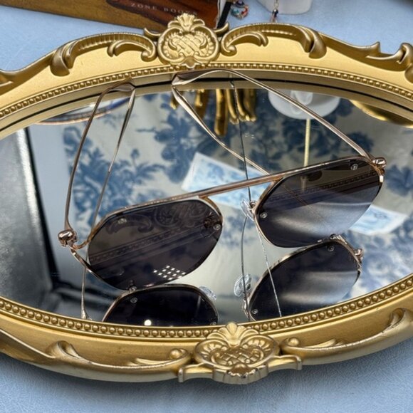 🆕 ALEXANDER MCQUEEN 🧿 NWOT AM0367S-001 Icon Sunglasses, Ruthenium & Black Lens - Picture 8 of 16